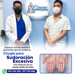 joven curado de sudoracion excesiva por dr huachalla